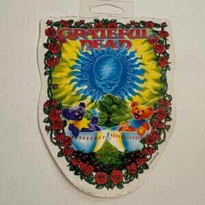 Vtg Grateful Dead Sticker 6x5" Scarlet Fire Bear 1997